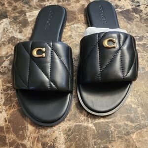 JJ - Coach Black Slide Sandals